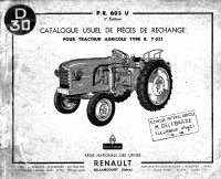 756037202 - PR 603U Renault Tracteurs Agricoles (19XX) 7051